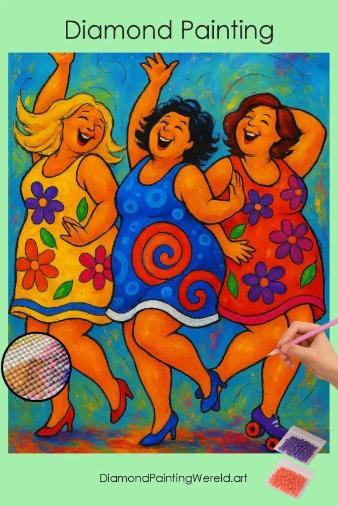 Vrolijke Dansviering in Levendige Kleuren 1 Diamond Painting Wereld Joyful_Dance_Celebration_in_Vibrant_Colors