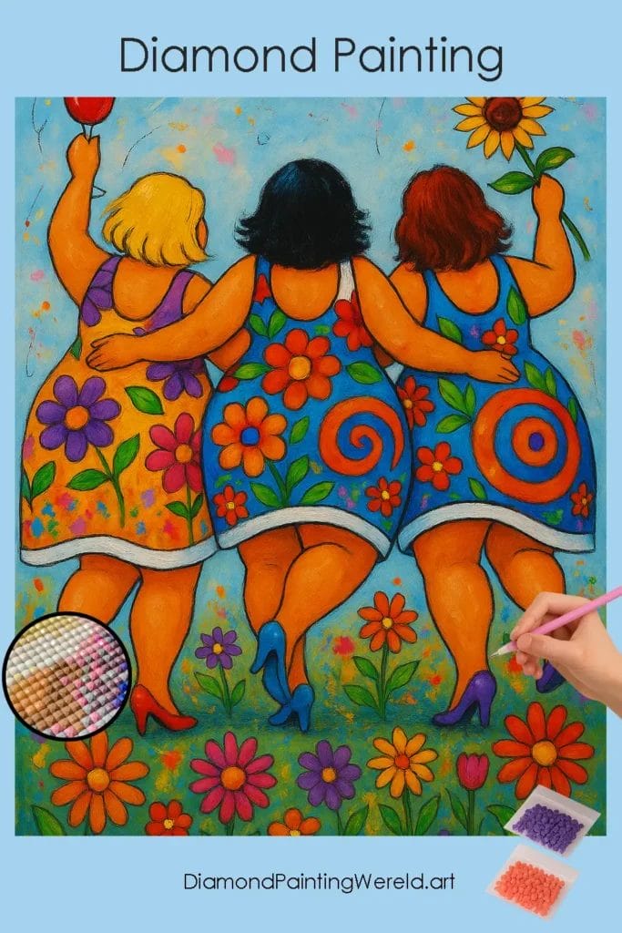 Vrolijke Wandeling Door een Levendige Tuin 1 Diamond Painting Wereld Joyful_Walk_Through_a_Vibrant_Garden