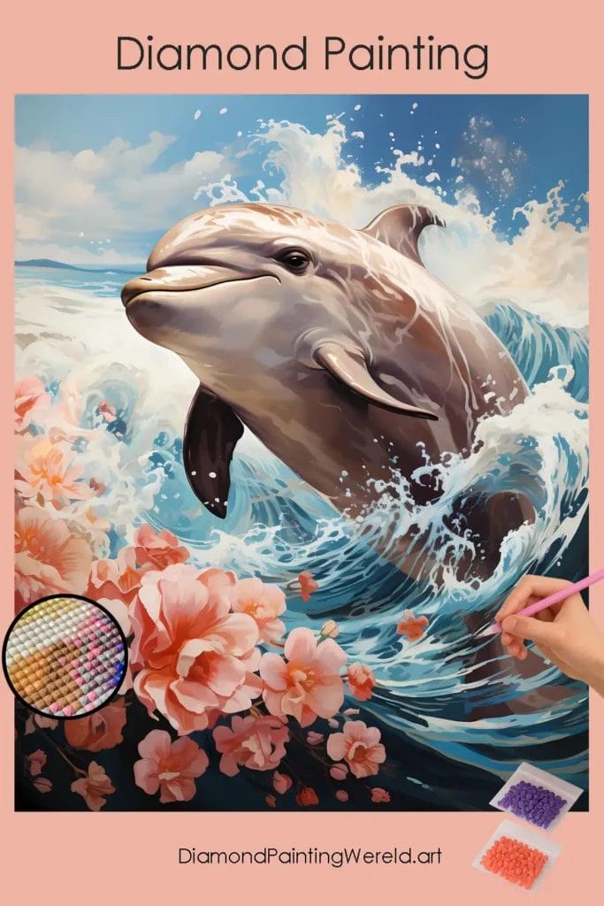 Walvis in de Zee 1 Diamond Painting Wereld Whale in the Sea