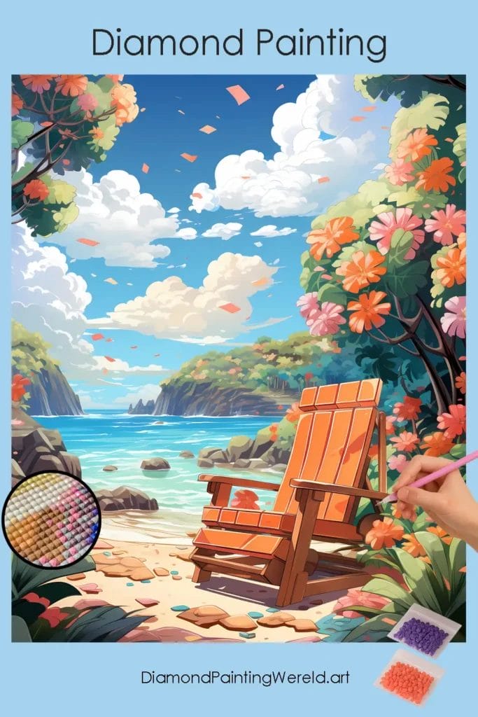 Strandstoel 1 Diamond Painting Wereld Beachside Chair