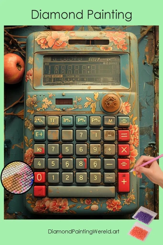Kawaii Rekenmachine 1 Diamond Painting Wereld Kawaii Calculator
