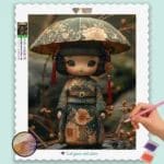 Cute Girl with Umbrella Kawaii