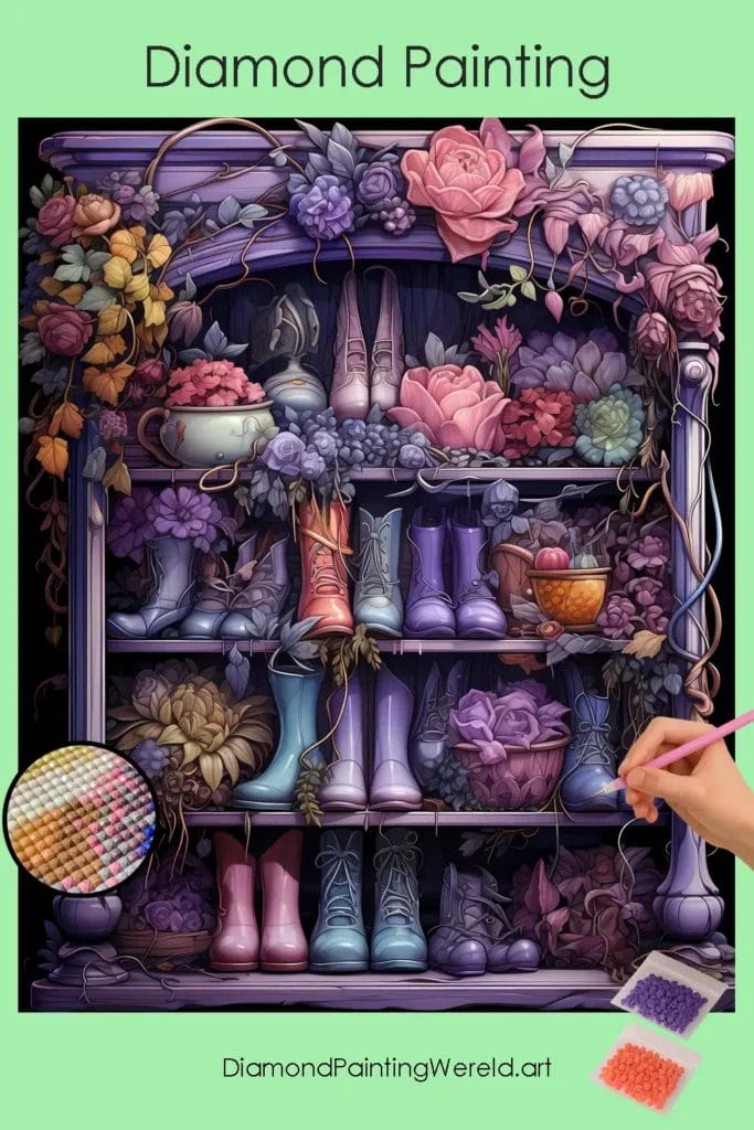 Kawaii Knusse Kledingkast 1 Diamond Painting Wereld Kawaii Cozy Almirah
