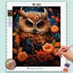 Kawaii Owl in Fall