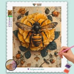 Bee on Yellow Flower
