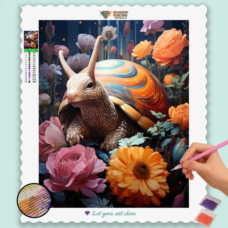 Snail and Flowers