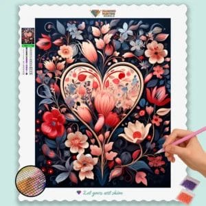 Heart and Flowers Kawaii