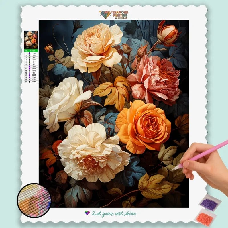 Beautiful Roses in Autumn