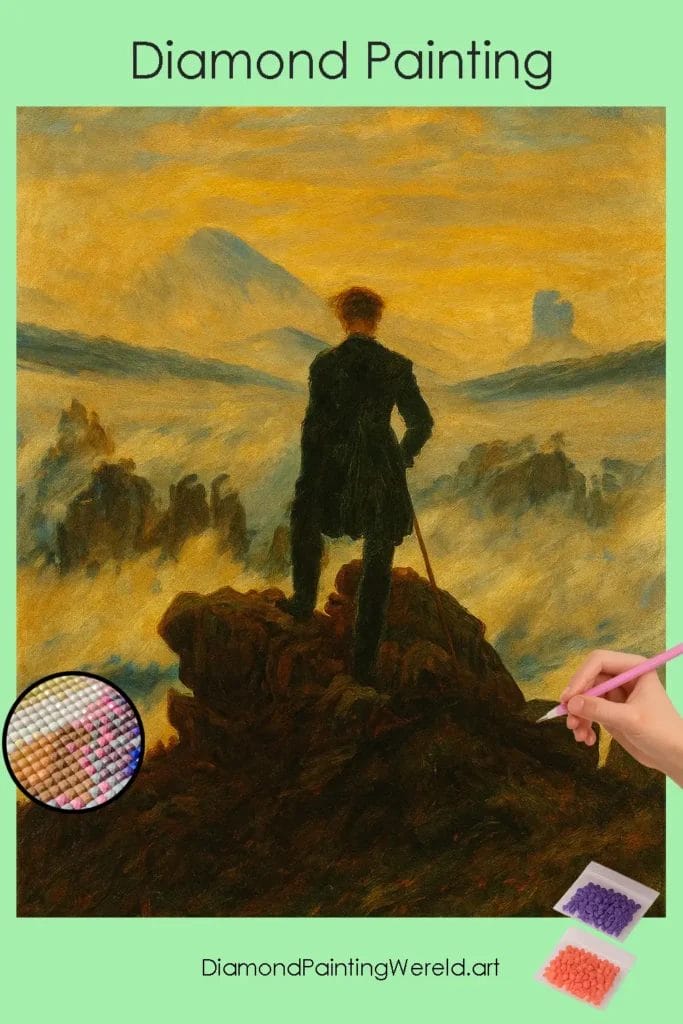 Eenzame Reiziger bij Dageraad 1 Diamond Painting Wereld Lone_Traveler_at_Dawns_Edge