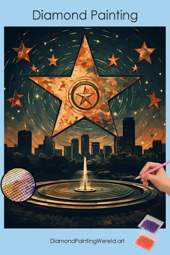 Sterren boven Los Angeles 1 Diamond Painting Wereld Stars in Los Angeles