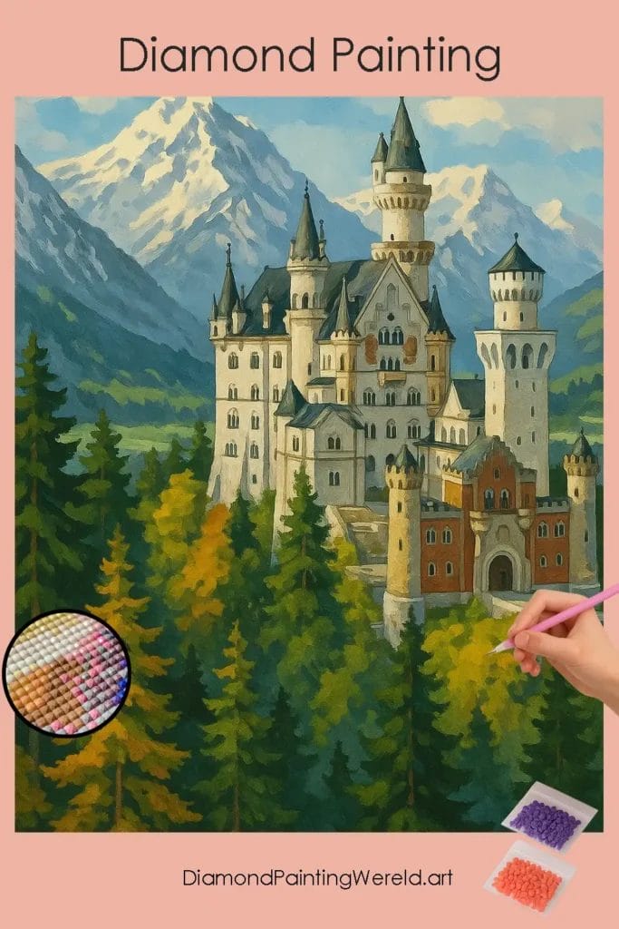 Kasteel Neuschwanstein in Herfstlicht 1 Diamond Painting Wereld Neuschwanstein_Castle_in_Autumn_Light