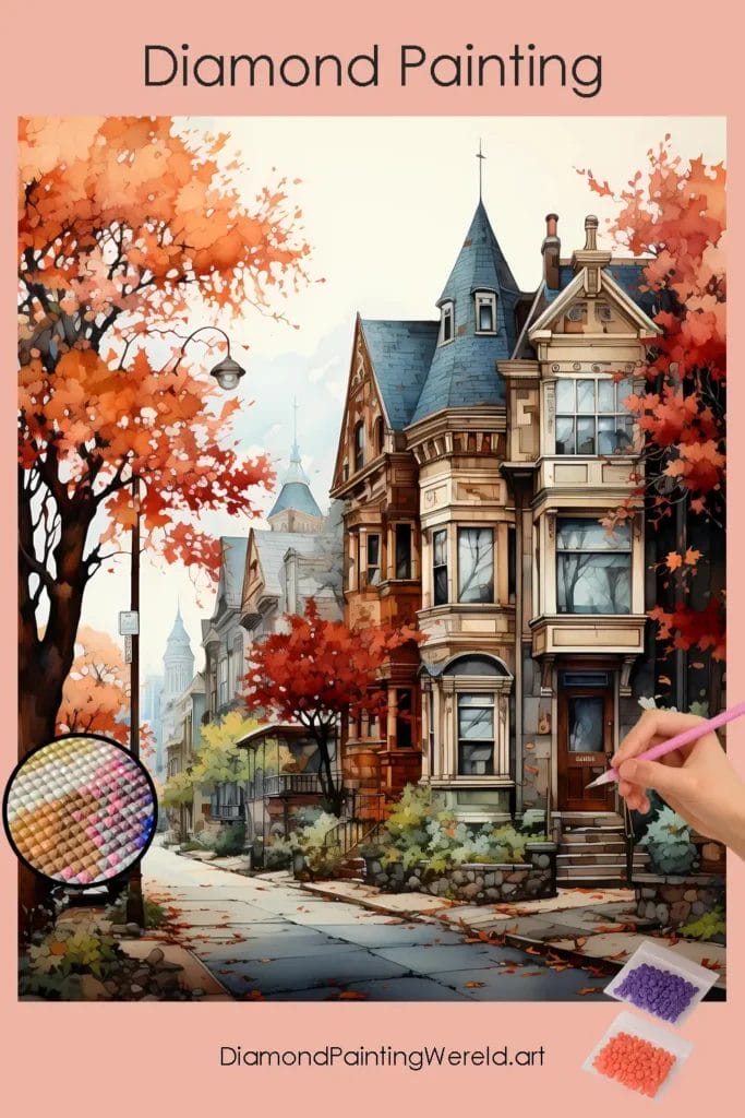 Huis in New York 1 Diamond Painting Wereld House in New York