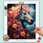 Rainbow Horse and Flowers