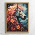 Rainbow Horse and Flowers