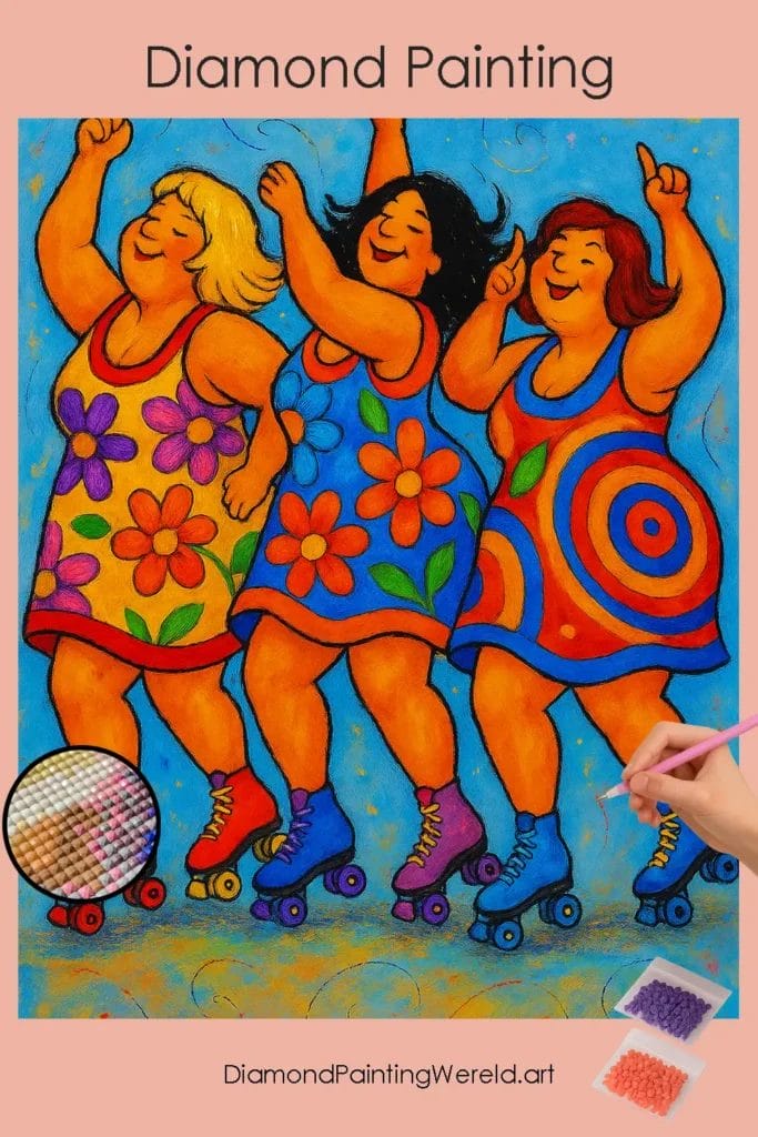 Roller Skate Plezier in Levendige Kleuren 1 Diamond Painting Wereld Roller-Skating_Joy_in_Vibrant_Colors