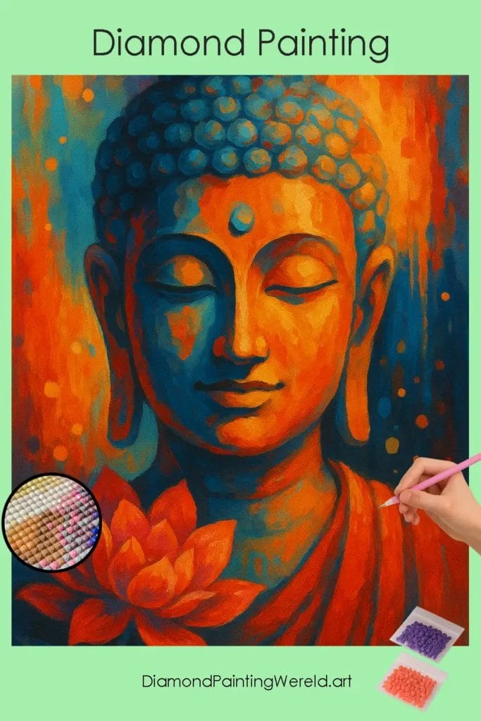 Serene Boeddha met Lotusbloesem 1 Diamond Painting Wereld Serene_Buddha_with_Lotus_Bloom