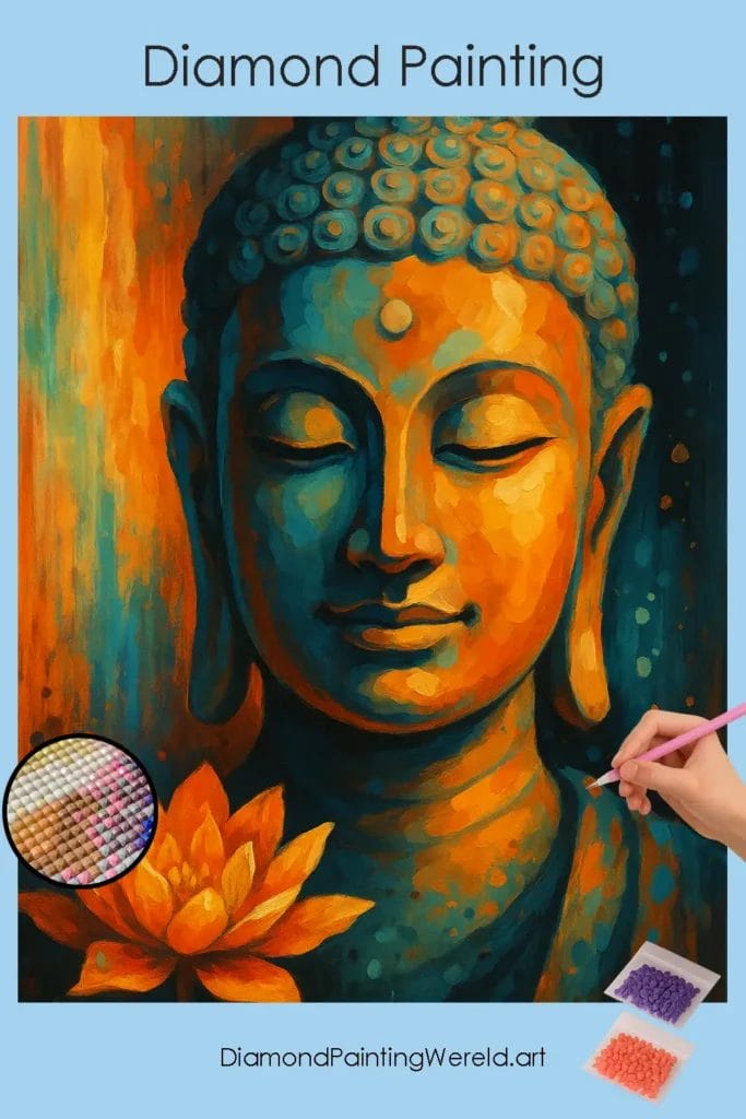 Serene Boeddha met Waterlelie 1 Diamond Painting Wereld Serene_Buddha_with_Water_Lily_pin