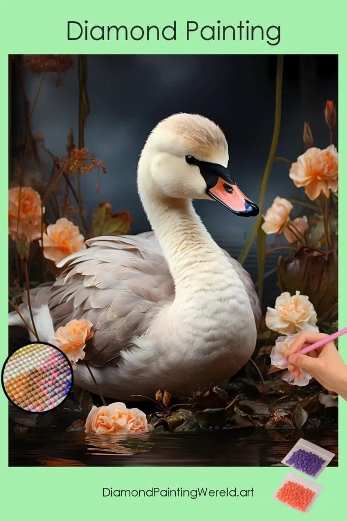 Babydraag 1 Diamond Painting Wereld Baby Swan