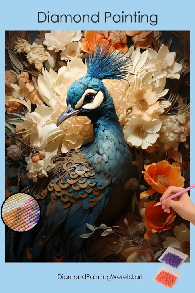 Prachtige Pauw 1 Diamond Painting Wereld Beautiful Peacock