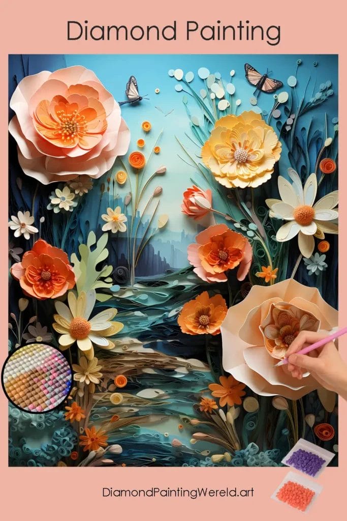 Lente Kleurrijke Bloemen 1 Diamond Painting Wereld Spring Colorful Flowers