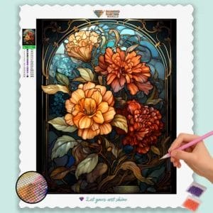 Colorful Flowers Stained Glass