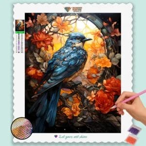 Colorful Bird Stained Glass