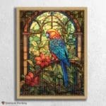 Shy Parrot Stained Glass
