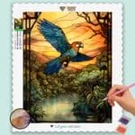 Beautiful Parrot Stained Glass