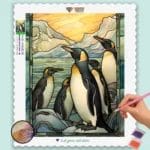 Penguins Stained Glass