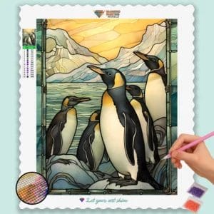 Penguins Stained Glass