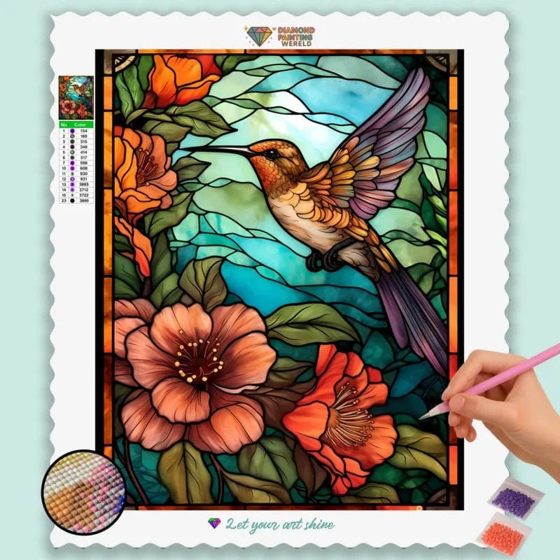Hummingbird Stained Glass