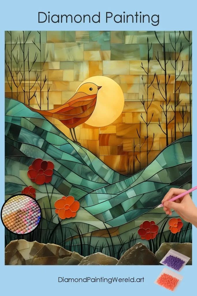 Abstract Bird on Mountains
