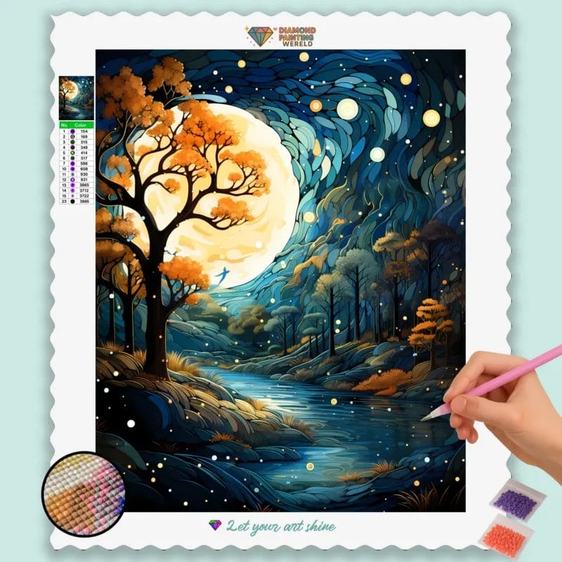 River in Moonlight