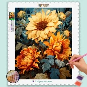 Sunflowers at Dusk