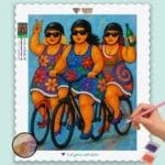 Vibrant_Cycling_Trio_in_Dresses