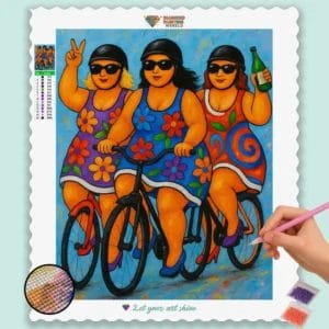 Vibrant_Cycling_Trio_in_Dresses