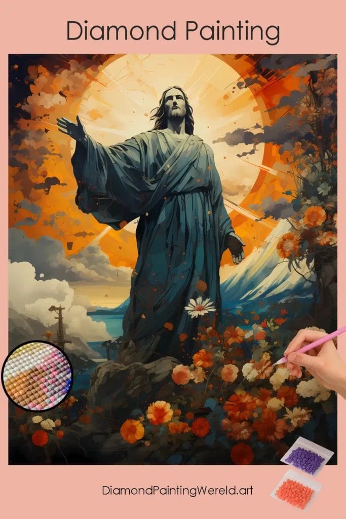 Diamond Painting Jezus Predikend 1 Diamond Painting Wereld Jesus Preaching