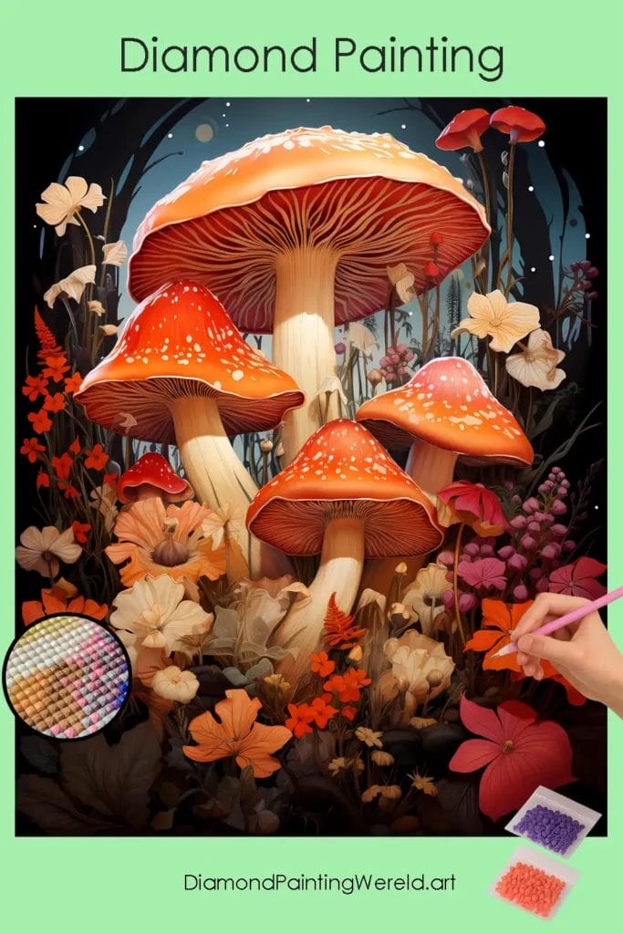 Magische Paddenstoelen 1 Diamond Painting Wereld Magic Mushrooms