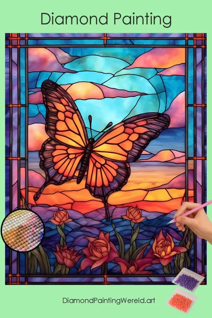 Magische Vlinder 1 Diamond Painting Wereld Magical Butterfly