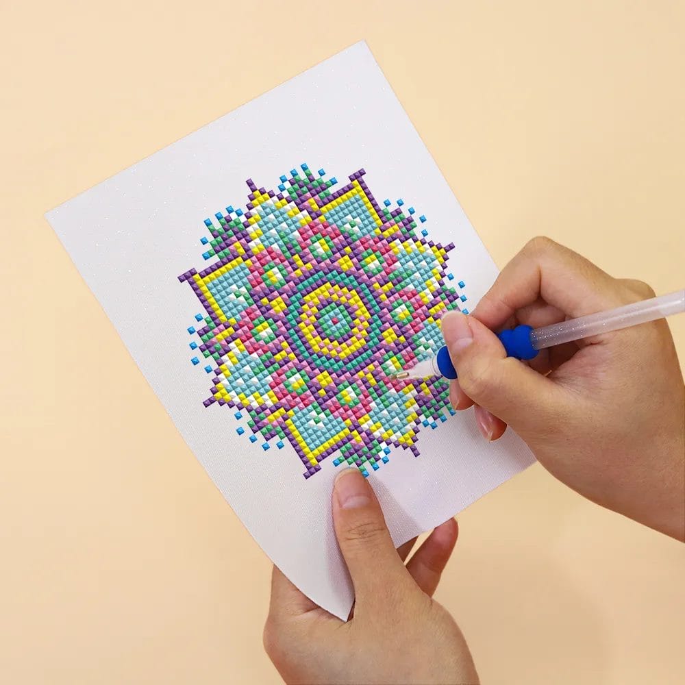 Mandala Harmonie Kwintet - Mini Diamond Painting (12-pack) 1 Diamond Painting Wereld 25559 Paint by numbers Diamond Painting webp DIY diamond Painting Wereld