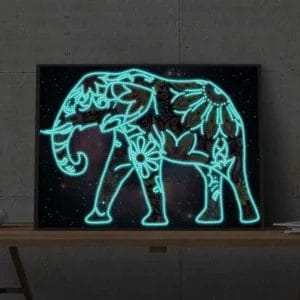 Spirituele Lichtgevende Olifant - Diamond Painting
