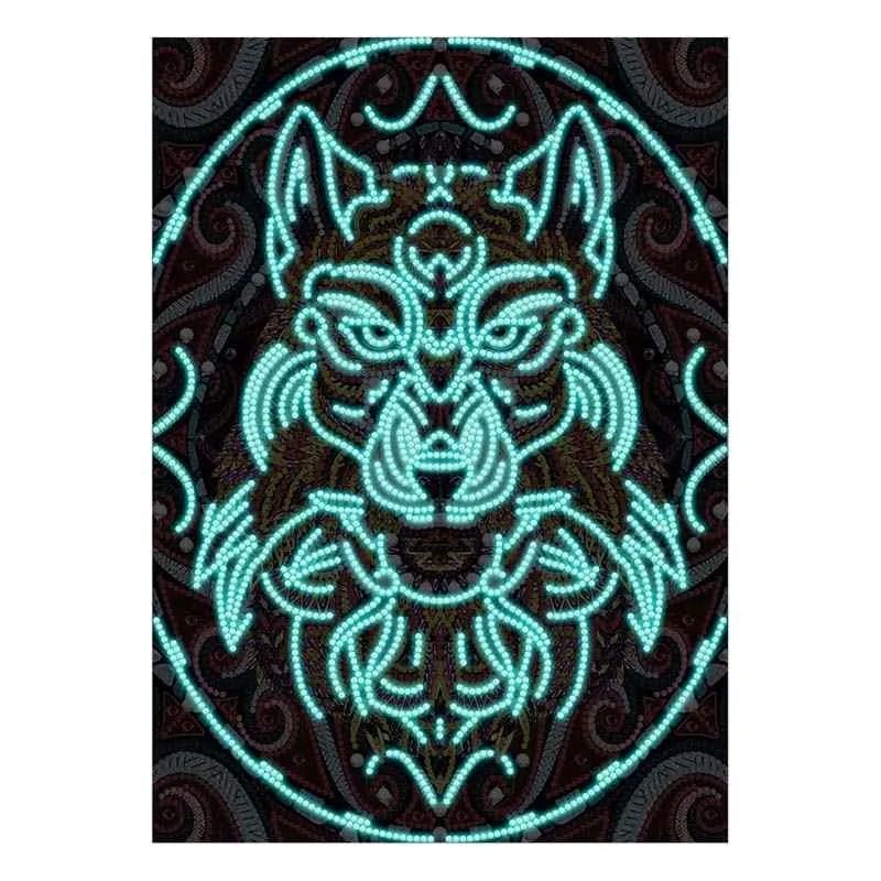 Glow-in-the-Dark Diamond Painting 'Koning van de Nacht' 1 Diamond Painting Wereld 27435 Paint by numbers Diamond Painting webp DIY diamond Painting Wereld