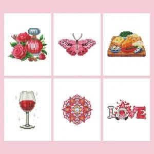 Pink Dreams Collectie - Mini Diamond Painting (6-pack)
