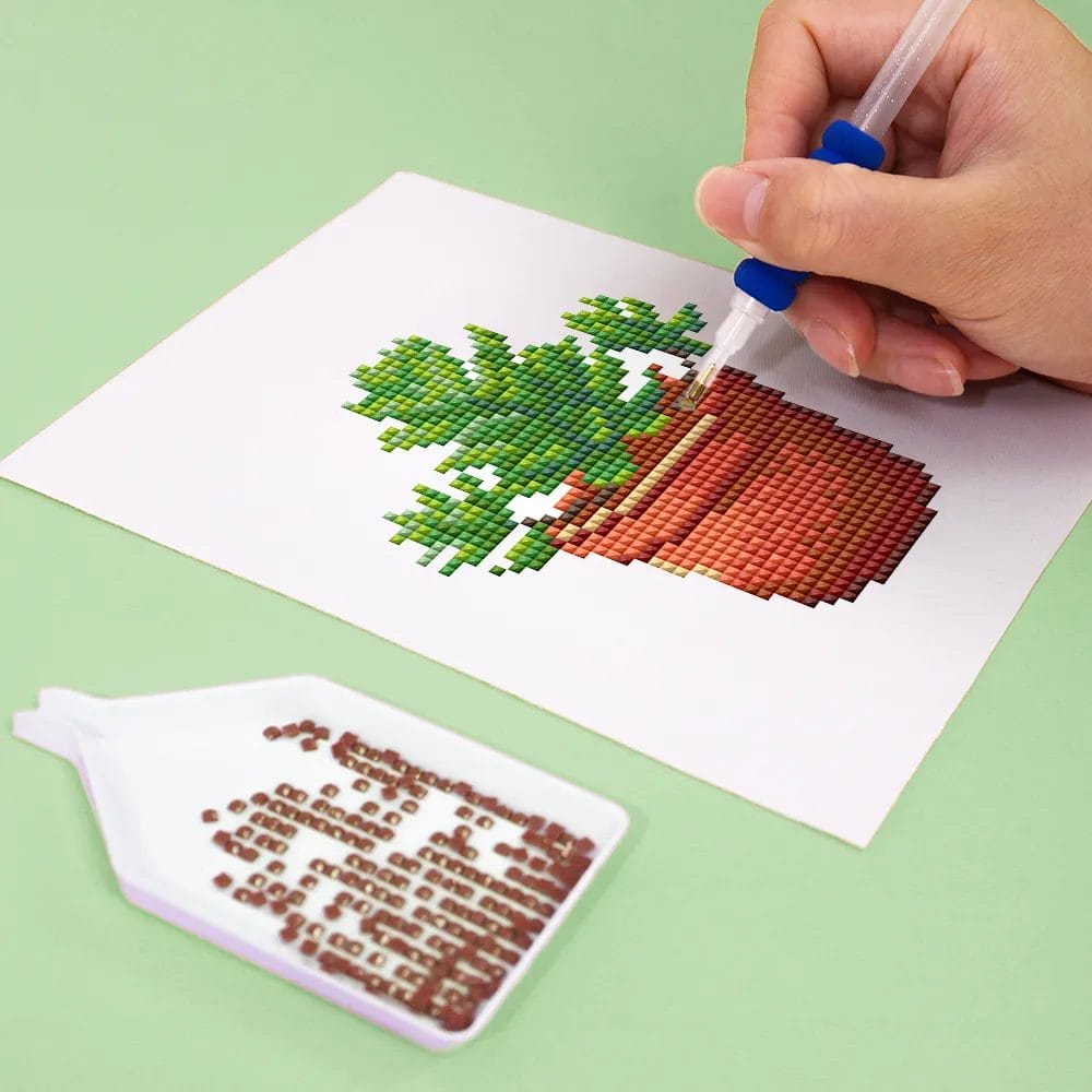 Groene Planten - Mini Diamond Painting (4-Pak) 1 Diamond Painting Wereld 31352 Paint by numbers Diamond Painting webp DIY diamond Painting Wereld