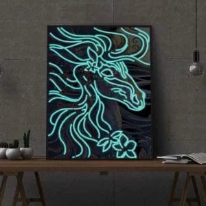 Spookpaard - Lichtgevende Diamond Painting