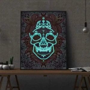 Fantoomschedel - Glow-in-the-Dark Diamond Painting