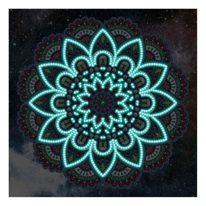 Magische Glow Mandala - Diamond Painting 1 Diamond Painting Wereld 40668 Paint by numbers Diamond Painting webp DIY diamond Painting Wereld
