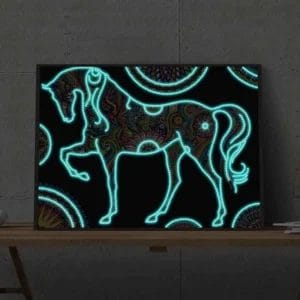 Mozaïek Hengst - Lichtgevende Diamond Painting