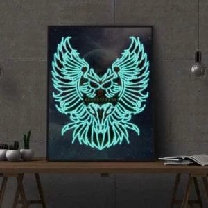 Lichtgevende Uil Diamond Painting 'Nachtwacht'
