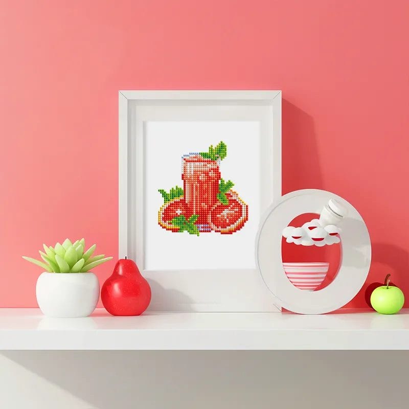 Zomerse Fruitdrankjes - Mini Diamond Painting (12-delige Set) 1 Diamond Painting Wereld 65253 Paint by numbers Diamond Painting webp DIY diamond Painting Wereld